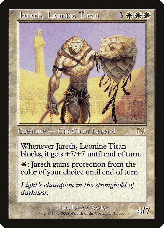 Jareth, Leonine Titan [Onslaught] MTG Single Magic: The Gathering    | Red Claw Gaming