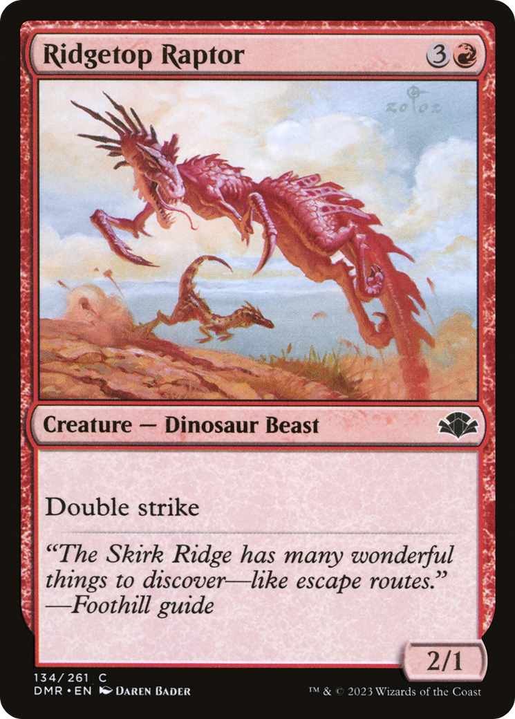 Ridgetop Raptor [Dominaria Remastered] MTG Single Magic: The Gathering    | Red Claw Gaming