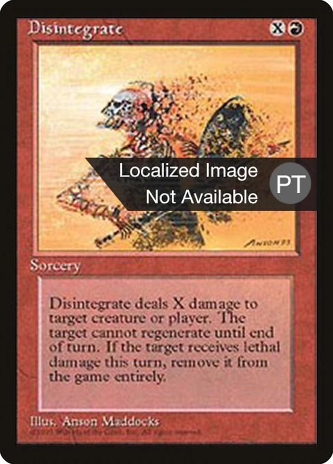 Disintegrate [Fourth Edition (Foreign Black Border)] MTG Single Magic: The Gathering    | Red Claw Gaming