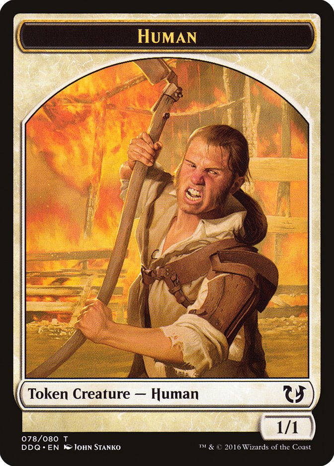 Human Token [Duel Decks: Blessed vs. Cursed] MTG Single Magic: The Gathering    | Red Claw Gaming