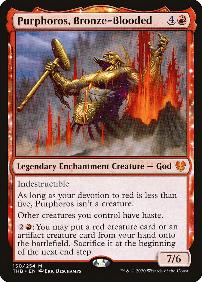 Purphoros, Bronze-Blooded [Theros Beyond Death] MTG Single Magic: The Gathering    | Red Claw Gaming