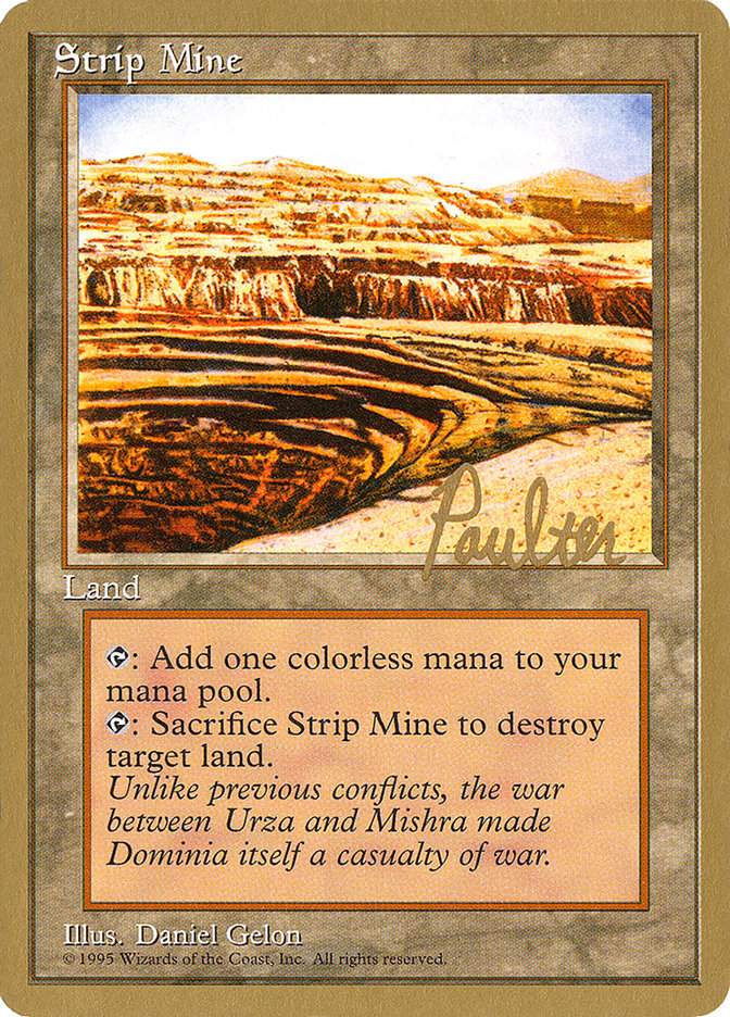 Strip Mine (Preston Poulter) [Pro Tour Collector Set] MTG Single Magic: The Gathering    | Red Claw Gaming