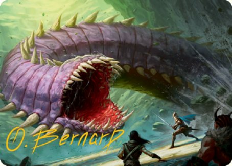 Purple Worm Art Card (Gold-Stamped Signature) [Dungeons & Dragons: Adventures in the Forgotten Realms Art Series] MTG Single Magic: The Gathering    | Red Claw Gaming