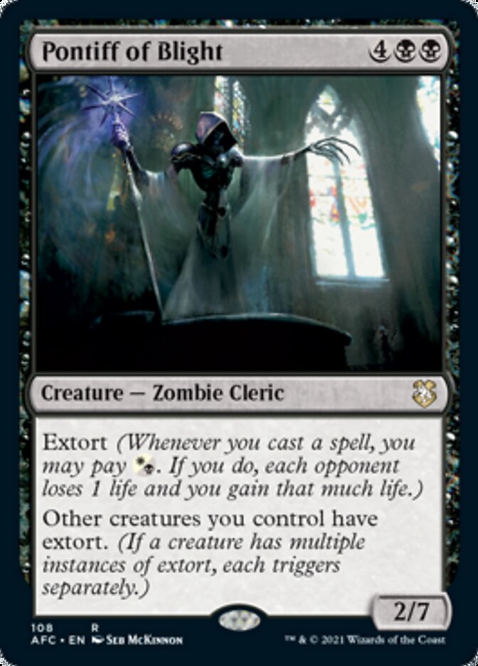 Pontiff of Blight [Dungeons & Dragons: Adventures in the Forgotten Realms Commander] MTG Single Magic: The Gathering    | Red Claw Gaming