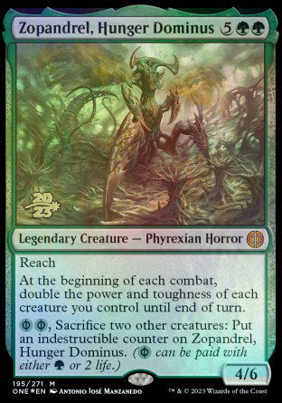 Zopandrel, Hunger Dominus [Phyrexia: All Will Be One Prerelease Promos] MTG Single Magic: The Gathering    | Red Claw Gaming