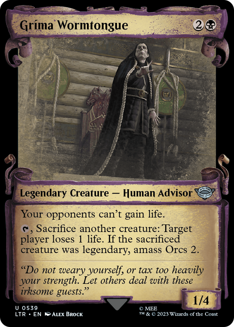 Grima Wormtongue [The Lord of the Rings: Tales of Middle-Earth Showcase Scrolls] MTG Single Magic: The Gathering    | Red Claw Gaming