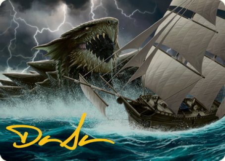 Dragon Turtle Art Card (Gold-Stamped Signature) [Dungeons & Dragons: Adventures in the Forgotten Realms Art Series] MTG Single Magic: The Gathering    | Red Claw Gaming