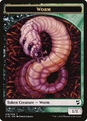 Cat Warrior // Worm Double-Sided Token [Commander 2018 Tokens] MTG Single Magic: The Gathering    | Red Claw Gaming