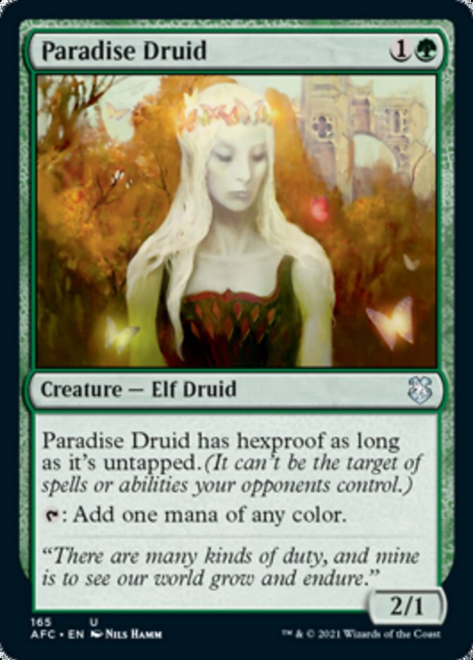 Paradise Druid [Dungeons & Dragons: Adventures in the Forgotten Realms Commander] MTG Single Magic: The Gathering    | Red Claw Gaming