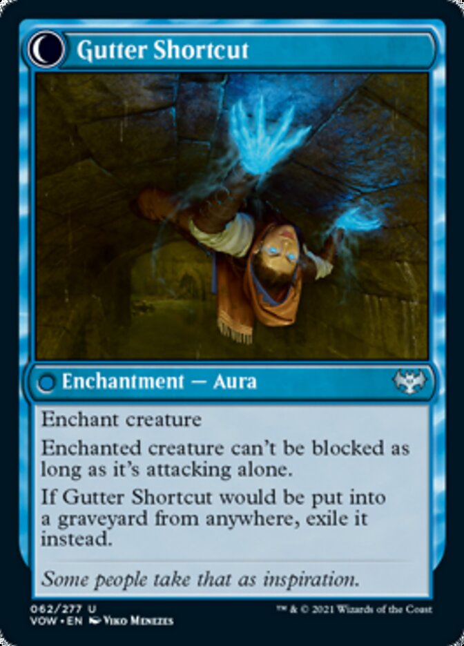 Gutter Skulker // Gutter Shortcut [Innistrad: Crimson Vow] MTG Single Magic: The Gathering    | Red Claw Gaming