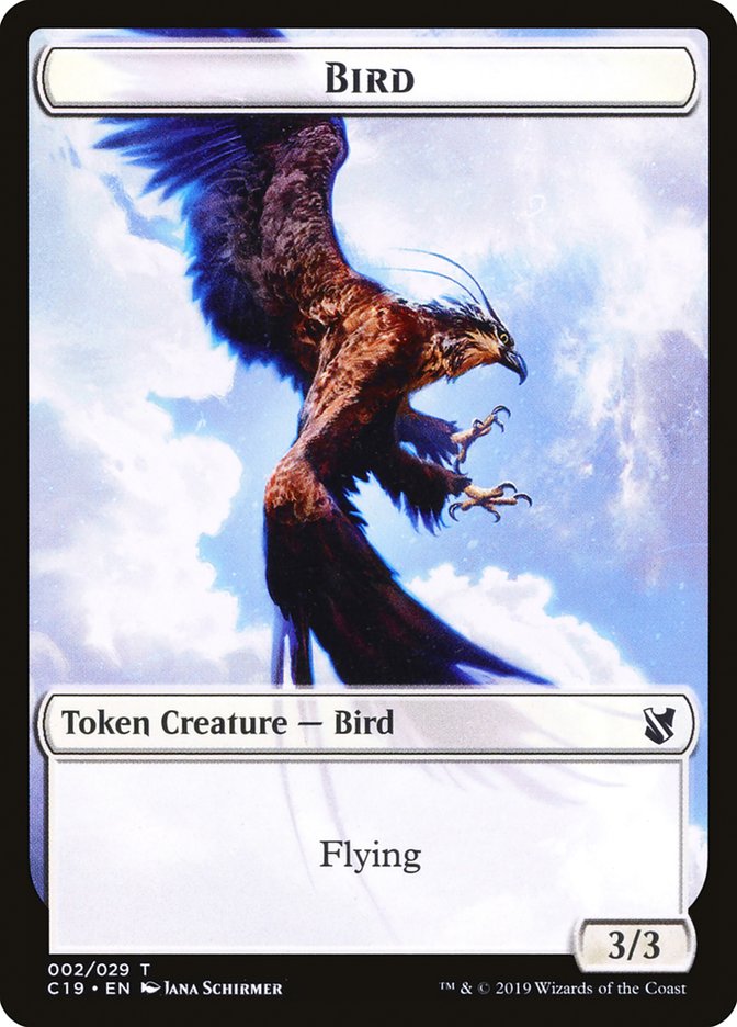 Bird Token (002/029) [Commander 2019 Tokens] MTG Single Magic: The Gathering    | Red Claw Gaming