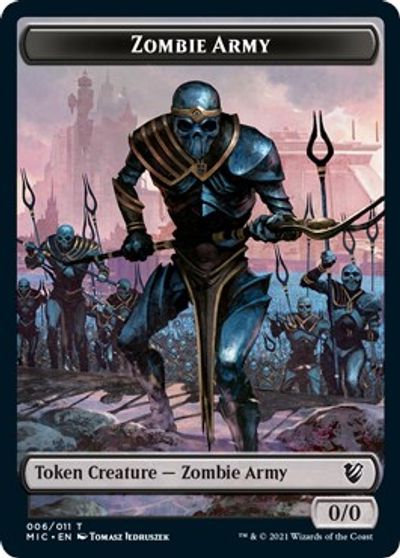 Zombie (005) // Zombie Army Double-Sided Token [Innistrad: Midnight Hunt Commander Tokens] MTG Single Magic: The Gathering    | Red Claw Gaming