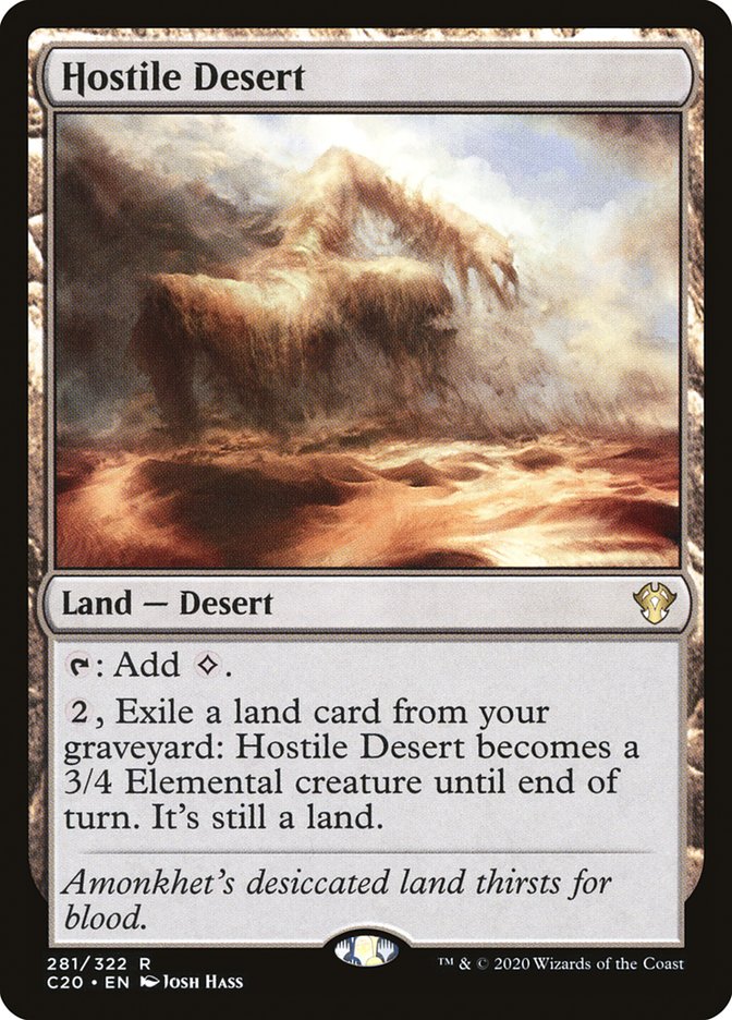 Hostile Desert [Commander 2020] MTG Single Magic: The Gathering    | Red Claw Gaming