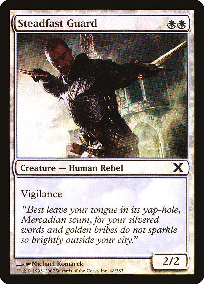 Steadfast Guard (Premium Foil) [Tenth Edition] MTG Single Magic: The Gathering    | Red Claw Gaming