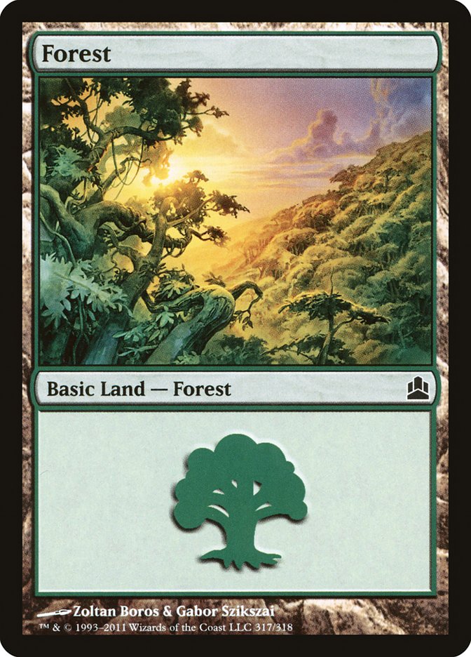 Forest (317) [Commander 2011] MTG Single Magic: The Gathering    | Red Claw Gaming