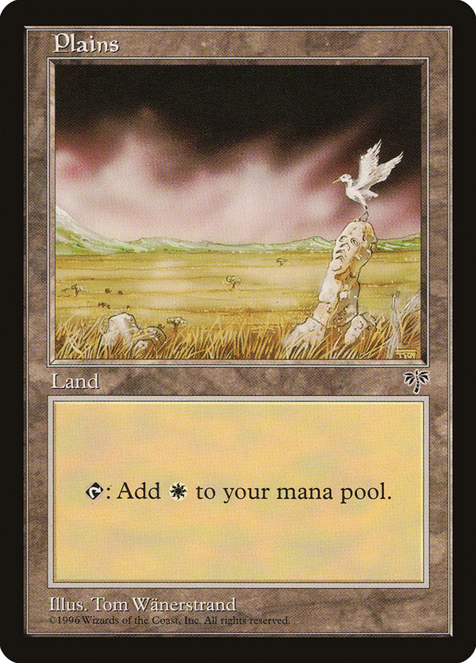 Plains (No Oxen / Signature on Right) [Mirage] MTG Single Magic: The Gathering    | Red Claw Gaming