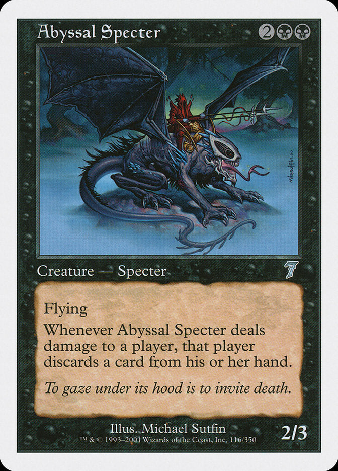 Abyssal Specter [Seventh Edition] MTG Single Magic: The Gathering    | Red Claw Gaming
