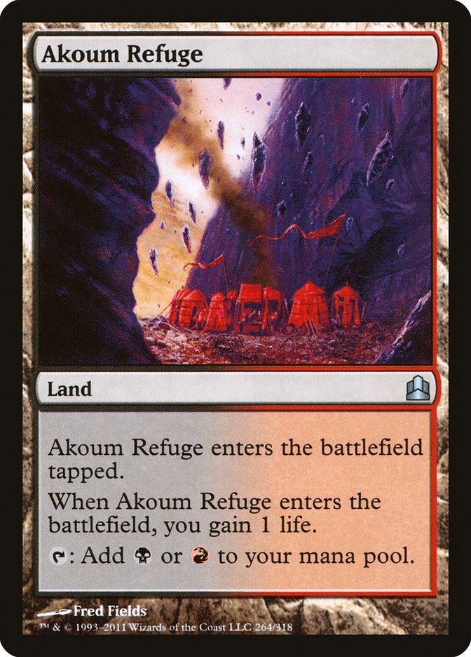 Akoum Refuge [Commander 2011] MTG Single Magic: The Gathering    | Red Claw Gaming