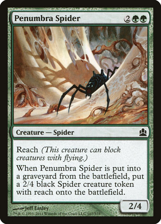Penumbra Spider [Commander 2011] MTG Single Magic: The Gathering    | Red Claw Gaming