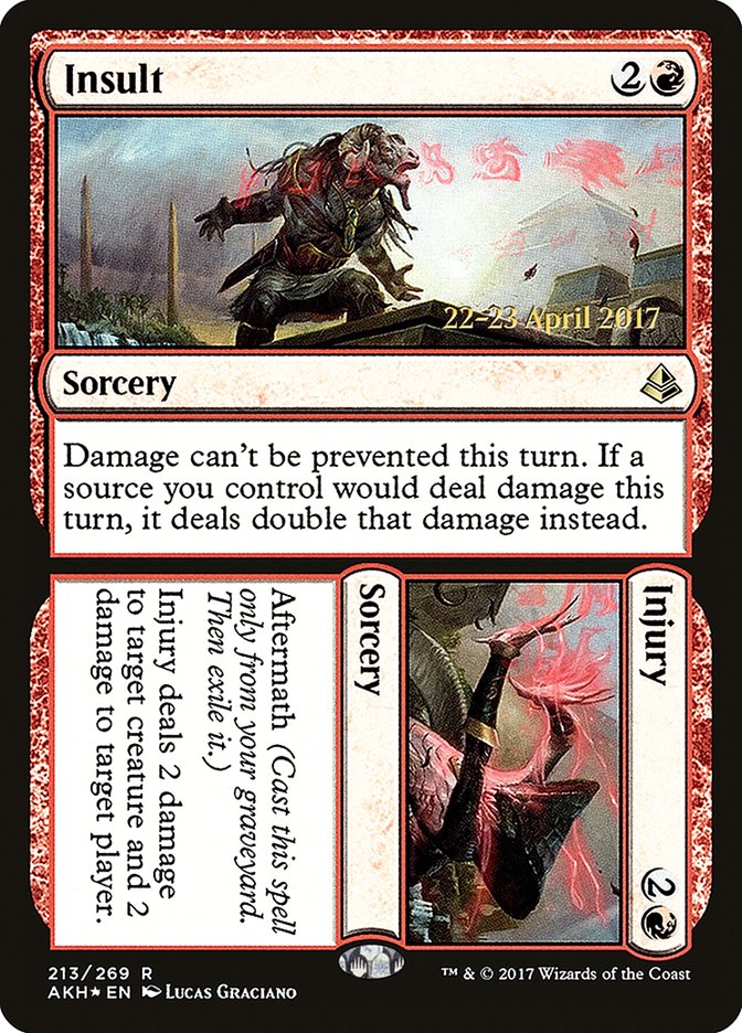 Insult // Injury [Amonkhet Prerelease Promos] MTG Single Magic: The Gathering    | Red Claw Gaming