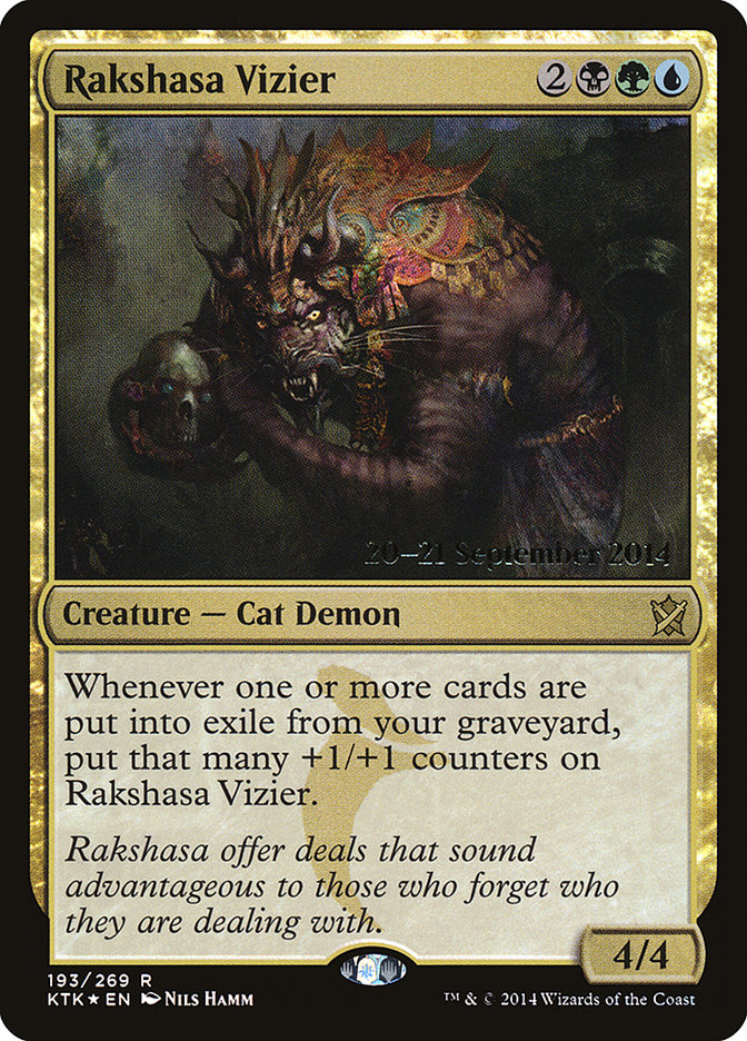 Rakshasa Vizier [Khans of Tarkir Prerelease Promos] MTG Single Magic: The Gathering    | Red Claw Gaming