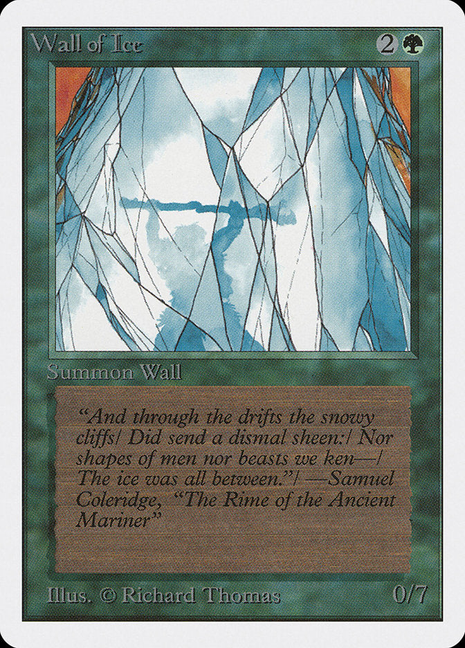 Wall of Ice [Unlimited Edition] MTG Single Magic: The Gathering    | Red Claw Gaming