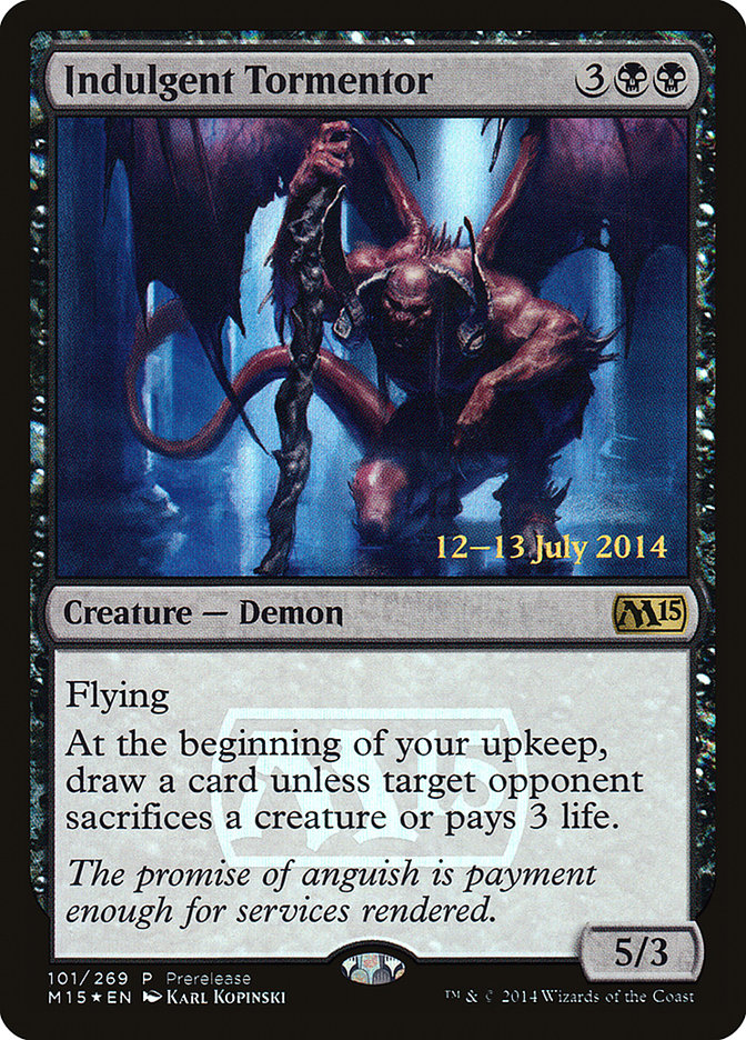 Indulgent Tormentor [Magic 2015 Prerelease Promos] MTG Single Magic: The Gathering    | Red Claw Gaming