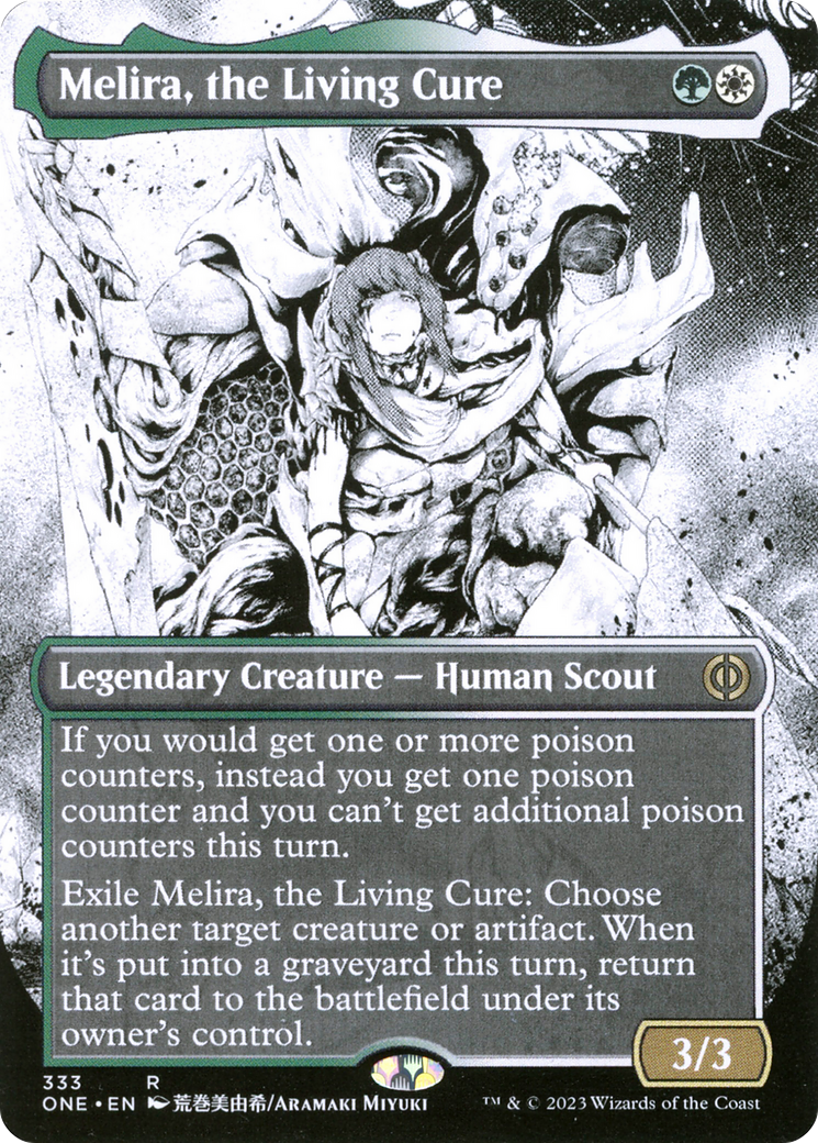 Melira, the Living Cure (Borderless Manga) [Phyrexia: All Will Be One] MTG Single Magic: The Gathering    | Red Claw Gaming