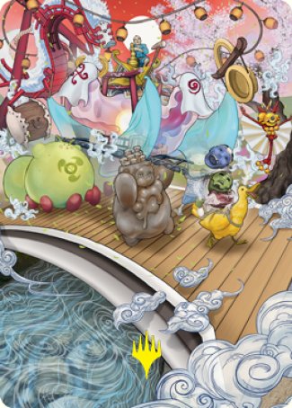 March of Otherworldly Light Art Card (Gold-Stamped Signature) [Kamigawa: Neon Dynasty Art Series] MTG Single Magic: The Gathering    | Red Claw Gaming