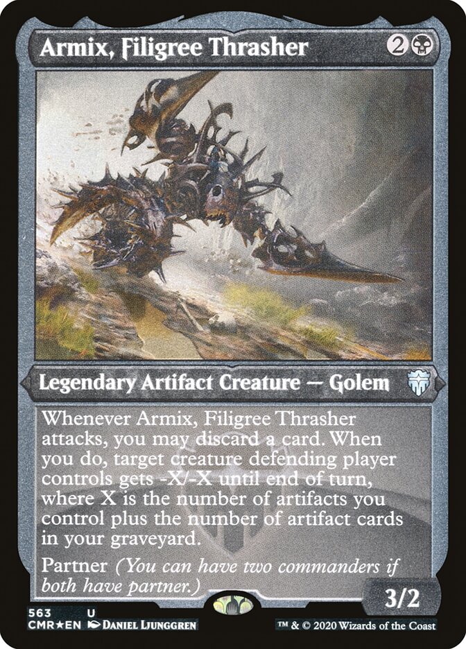 Armix, Filigree Thrasher (Etched) [Commander Legends] MTG Single Magic: The Gathering    | Red Claw Gaming