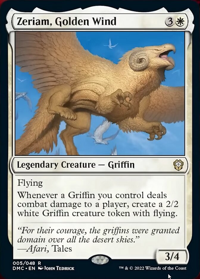 Zeriam, Golden Wind [Dominaria United Commander] MTG Single Magic: The Gathering    | Red Claw Gaming