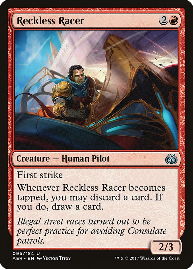 Reckless Racer [Aether Revolt] MTG Single Magic: The Gathering    | Red Claw Gaming