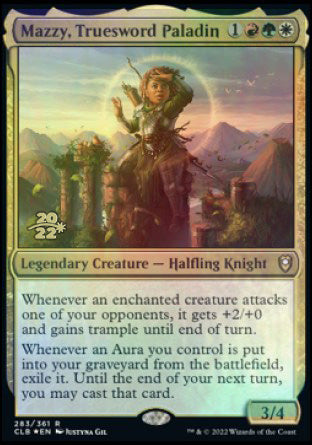 Mazzy, Truesword Paladin [Commander Legends: Battle for Baldur's Gate Prerelease Promos] MTG Single Magic: The Gathering    | Red Claw Gaming
