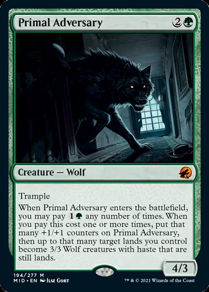 Primal Adversary [Innistrad: Midnight Hunt] MTG Single Magic: The Gathering    | Red Claw Gaming