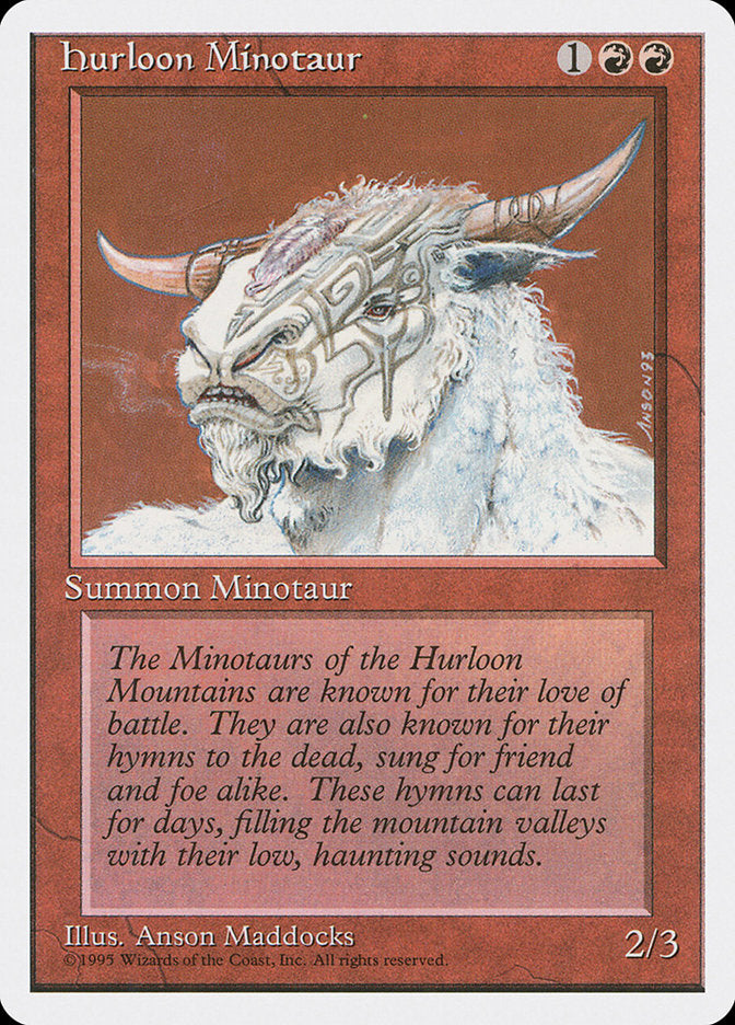 Hurloon Minotaur [Fourth Edition] MTG Single Magic: The Gathering    | Red Claw Gaming