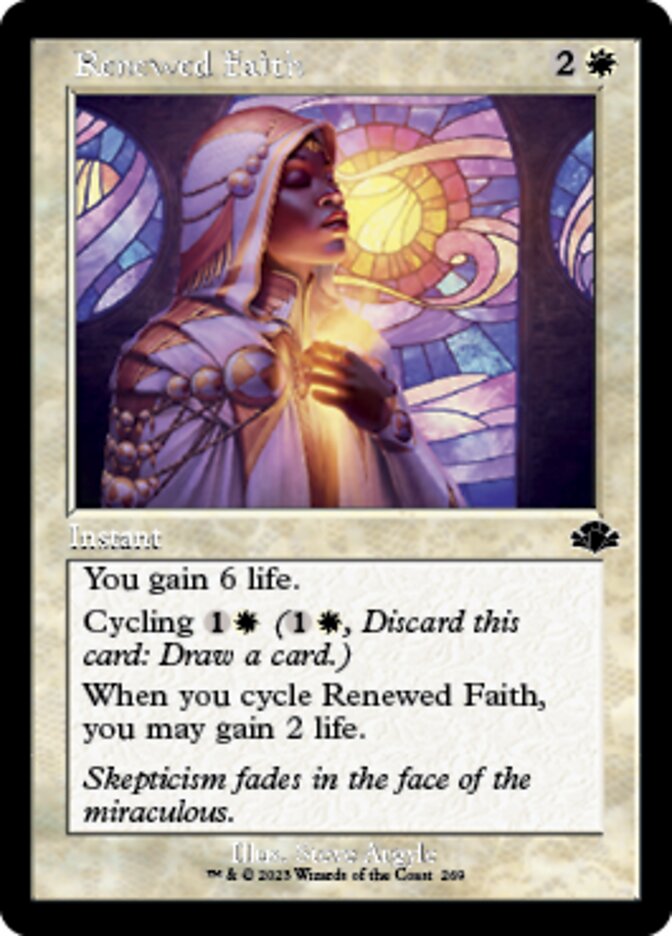 Renewed Faith (Retro) [Dominaria Remastered] MTG Single Magic: The Gathering    | Red Claw Gaming
