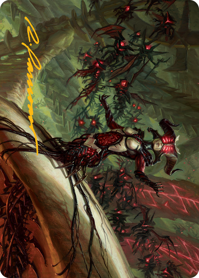 Sheoldred Art Card (Gold-Stamped Signature) [March of the Machine Art Series] MTG Single Magic: The Gathering    | Red Claw Gaming