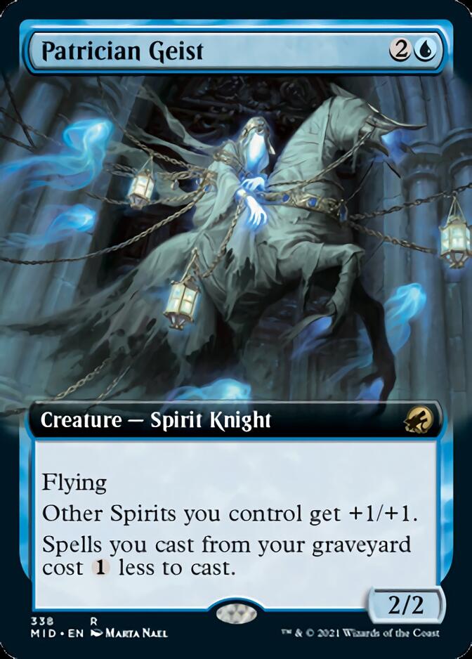 Patrician Geist (Extended Art) [Innistrad: Midnight Hunt] MTG Single Magic: The Gathering    | Red Claw Gaming