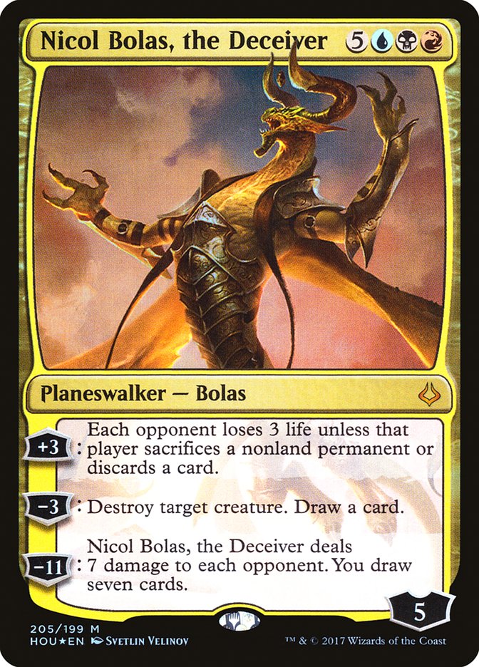 Nicol Bolas, the Deceiver [Hour of Devastation] MTG Single Magic: The Gathering    | Red Claw Gaming