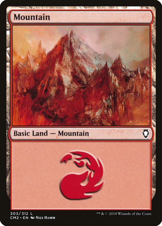 Mountain (303) [Commander Anthology Volume II] MTG Single Magic: The Gathering    | Red Claw Gaming