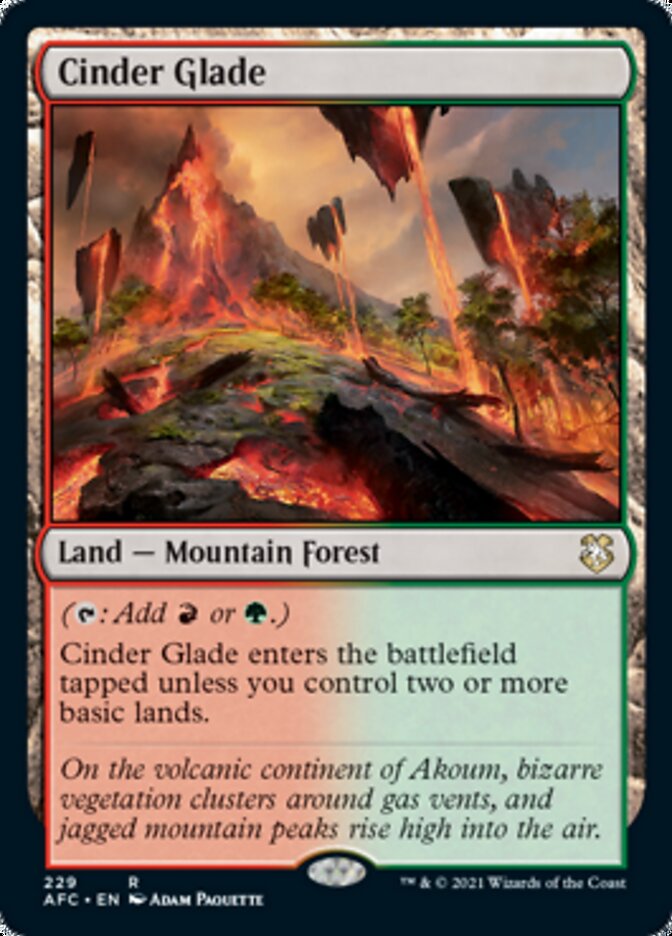 Cinder Glade [Dungeons & Dragons: Adventures in the Forgotten Realms Commander] MTG Single Magic: The Gathering    | Red Claw Gaming