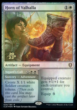 Horn of Valhalla // Ysgard's Call [Commander Legends: Battle for Baldur's Gate Prerelease Promos] MTG Single Magic: The Gathering    | Red Claw Gaming