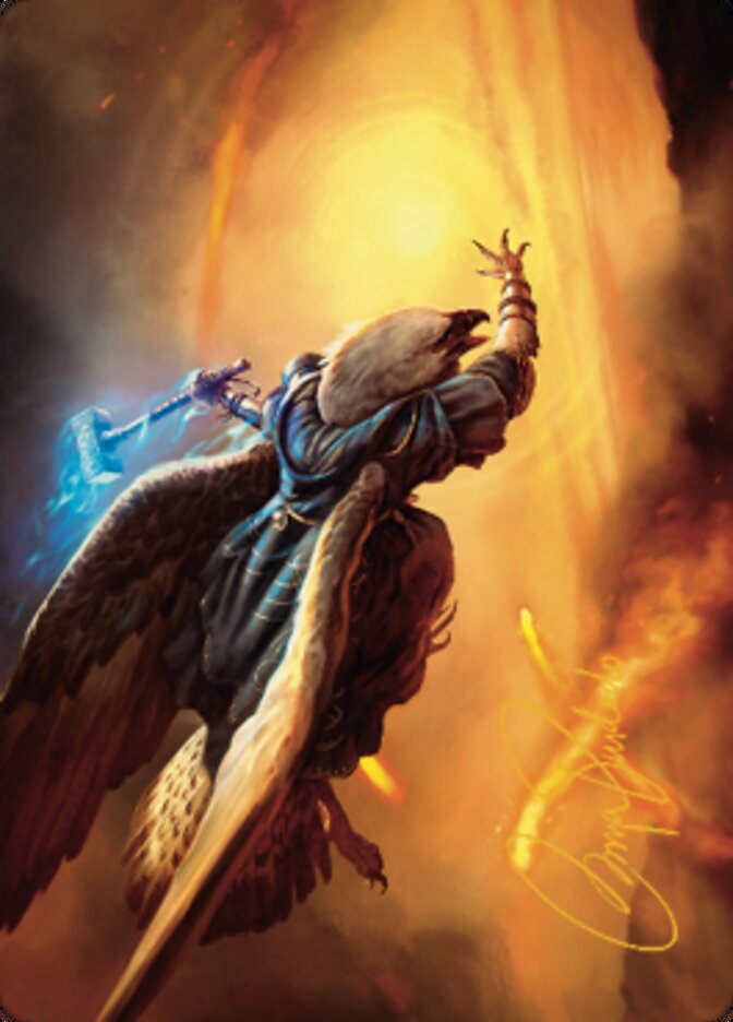 Battlewing Mystic Art Card (Gold-Stamped Signature) [Dominaria United Art Series] MTG Single Magic: The Gathering    | Red Claw Gaming