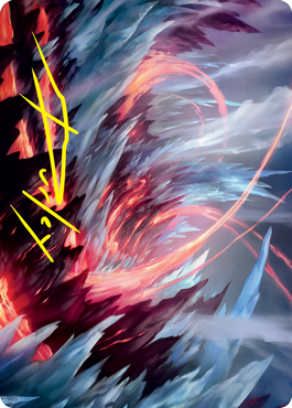 Frostboil Snarl Art Card (Gold-Stamped Signature) [Strixhaven: School of Mages Art Series] MTG Single Magic: The Gathering    | Red Claw Gaming