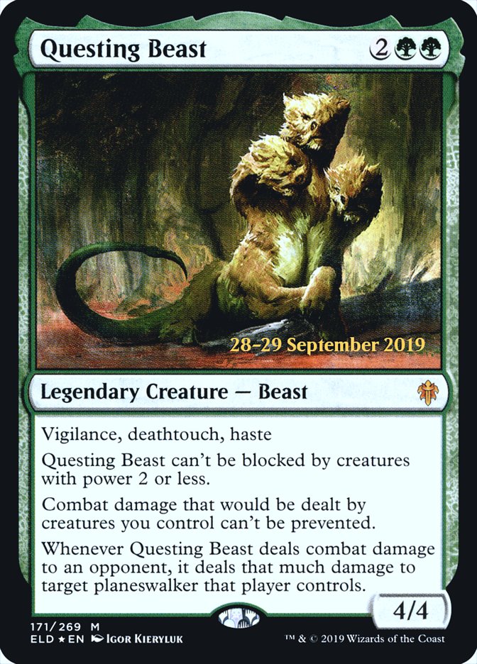 Questing Beast [Throne of Eldraine Prerelease Promos] MTG Single Magic: The Gathering    | Red Claw Gaming