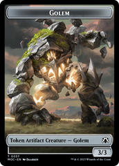Golem // Clue Double-Sided Token [March of the Machine Commander Tokens] MTG Single Magic: The Gathering    | Red Claw Gaming