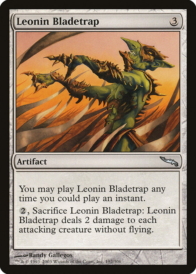 Leonin Bladetrap [Mirrodin] MTG Single Magic: The Gathering    | Red Claw Gaming