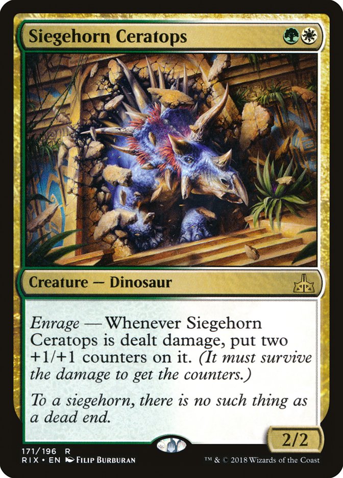Siegehorn Ceratops [Rivals of Ixalan] MTG Single Magic: The Gathering    | Red Claw Gaming
