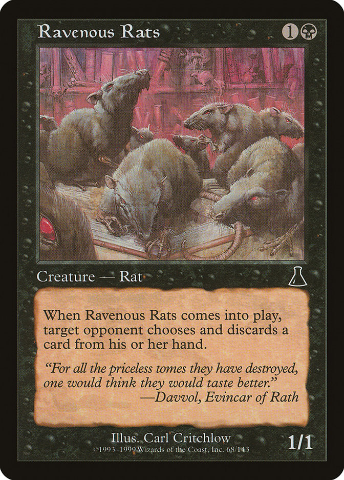 Ravenous Rats [Urza's Destiny] MTG Single Magic: The Gathering    | Red Claw Gaming
