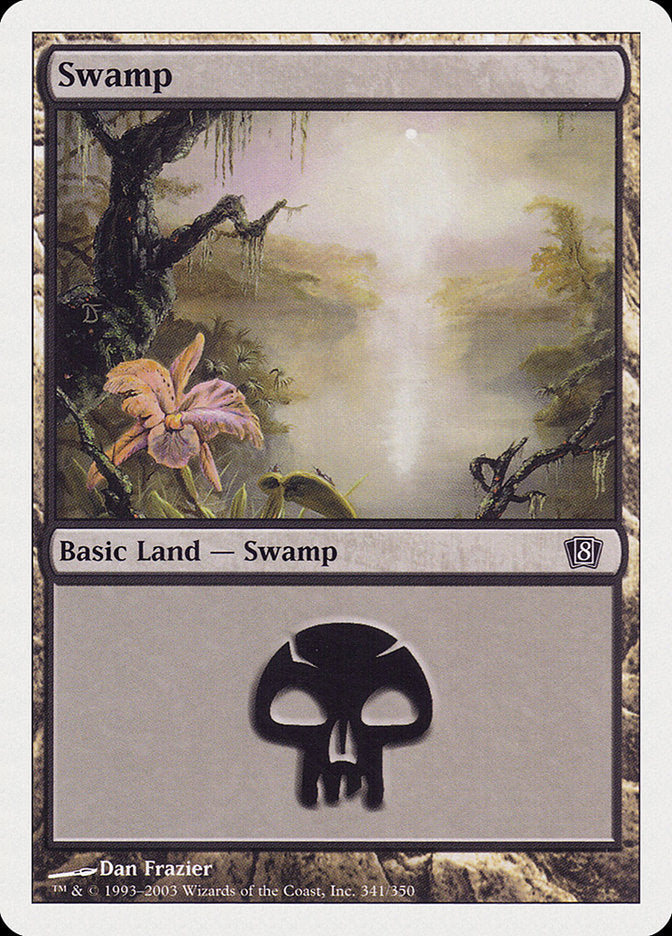 Swamp (341) [Eighth Edition] MTG Single Magic: The Gathering    | Red Claw Gaming